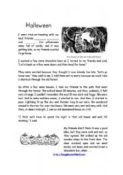 English Worksheet: Halloween, the haunted house