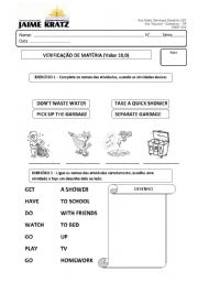 English Worksheet: Test for 4th Grade