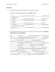 Cutting Edge Pre Intermediate test on units 9 and 10