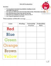 English worksheet: Probability