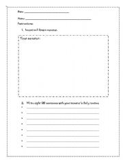 English worksheet: Monster Daily Routine