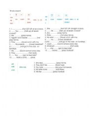 English Worksheet: Simple Present