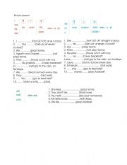 English worksheet: Simple Present