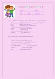 Simple Present Worksheet 