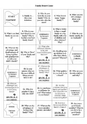 Family games worksheets