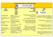 English Worksheet: respiratory system
