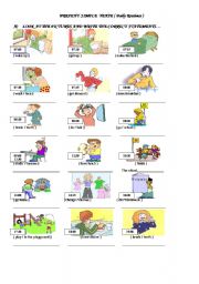 English Worksheet: Daily Routines and Time tables