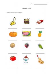 English Worksheet: Fantastic Food