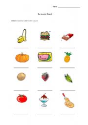 English worksheet: Fantastic Food