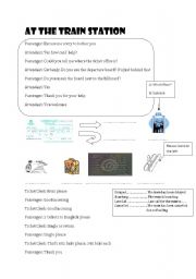 English worksheet: train station