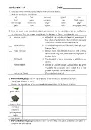 English Worksheet: cooking