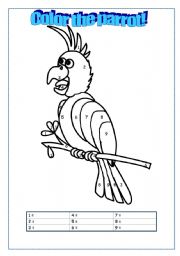 English Worksheet: Parrot