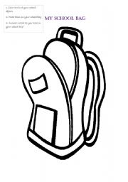 English Worksheet: What do you have in your school bag?