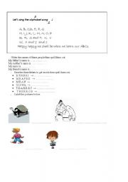 English Worksheet: The alphabet song