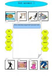 English worksheet: Body movement 2