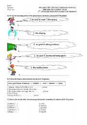 English Worksheet: fist midterm first exam 