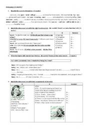 English Worksheet: mid- term test n 1         8 th form