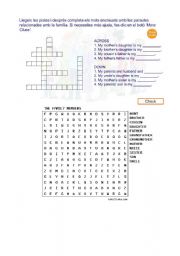 English Worksheet: crossword