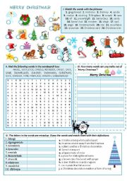 English Worksheet: MERRY CHRISTMAS!!!