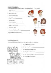 English Worksheet: Family Members