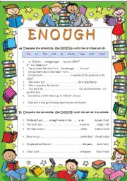 English Worksheet: ENOUGH