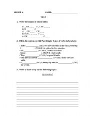 English Worksheet: testing