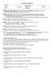 English Worksheet: Clauses of Reason