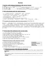 English Worksheet: Mid-Term Review