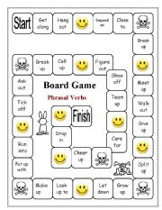 English Worksheet: Phrasal Verbs Board Game