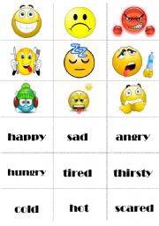 English Worksheet: emotions feelings pelmanism