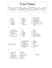 English Worksheet: future