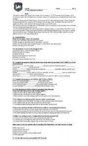 Simple past vs Past Continuous Test1