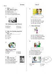 English Worksheet: TEST ON SIMPLE PRESENT- PRESENT CONTINUOUS