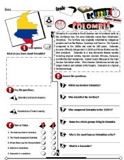 English Worksheet: RC Series Level 1_Country Edition 73_Colombia (Fully Editable + Key)