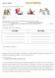 English Worksheet: school violence