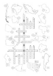 English Worksheet: Crossword Countries