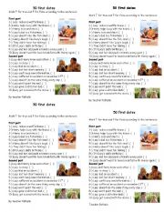 English Worksheet: 50 first dates