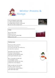 English worksheet: All about winter