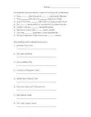 English worksheet: Grammar Practice