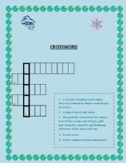 English worksheet: Crossword - Water