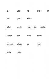 English Worksheet: present simple