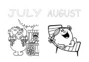 English Worksheet: Miss and Mr Months Calendar second part