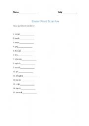 English worksheet: Easter