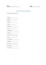 English Worksheet: Easter