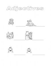 English worksheet: Adjectives worksheet