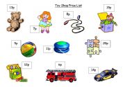 English Worksheet: toy shop