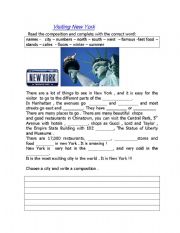 English Worksheet: Composition New york 