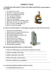 English Worksheet: The passive voice
