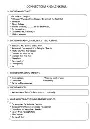 English Worksheet: Connetors