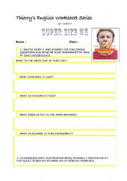 English Worksheet: supersizeme